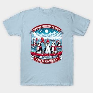 Penguin Kayak Christmas T-Shirt